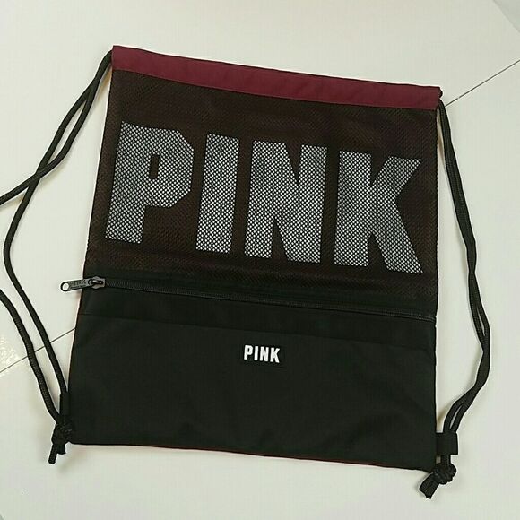 Pink Victoria's Secret String Backpack NWT - Picture 3 of 6